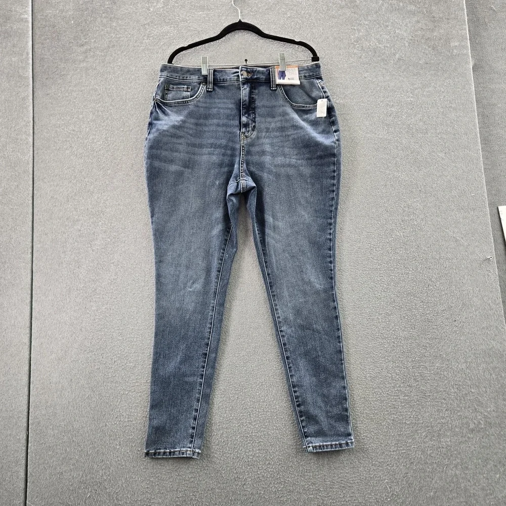 Time And Tru Women Jeans 14 Blue Denim High Rise Curvy Skinny 29